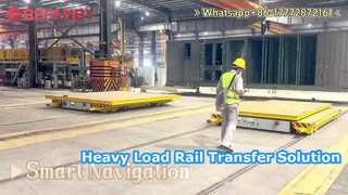 Carrello di trasferimento ferroviario coordinato per doppio veicolo, carrello di trasferimento batteria per binario per carichi pesanti