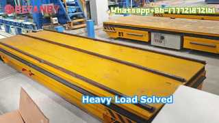 Carrello di trasferimento per carichi pesanti da 12 tonnellate, veicolo con guida su rotaia intelligente a batteria