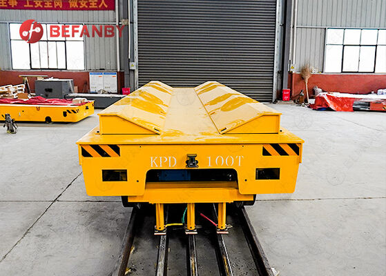 Heavy Duty 100t Coil Rail Transfer Cart For Material Handling
