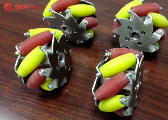 6 pollici 600 kg di carico ruote meccaniche PU per AGV e applicazioni omnidirezionali