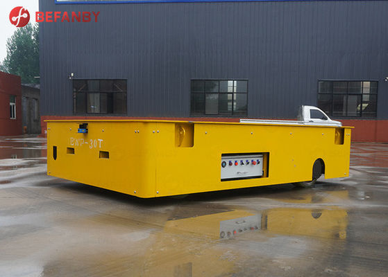 Carrello di trasferimento senza rotaie a batteria per fabbrica da 18 tonnellate a funzionamento flessibile
