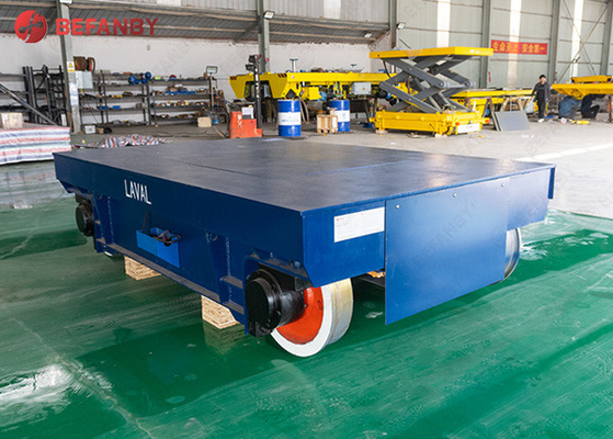 0 - 20m/Min Rail Guided Battery Drive Platform Cart 60 Ton