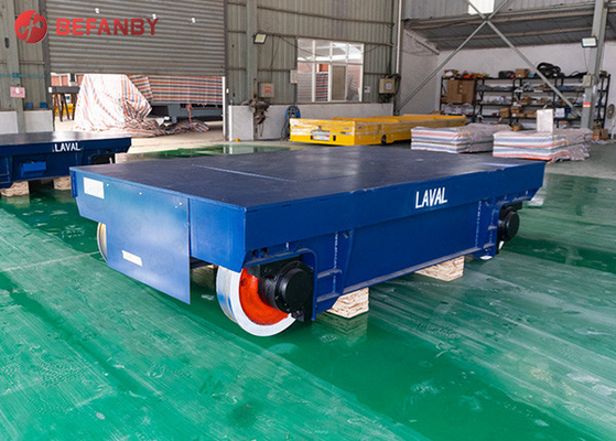 0 - 20m/Min Rail Guided Battery Drive Platform Cart 60 Ton