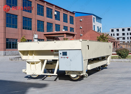 Manual Model Flatbed Material Transfer Carts Trailer For Concrete Floor Capacity 10tn