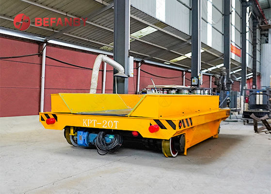 20 Tonne Steel Tube Factory Rail Transfer Carts With V Frame