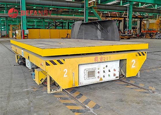 Long Lifetime Electrical Operated Hydraulic Lift Rail Transfer Cart With Customized Load Capacity