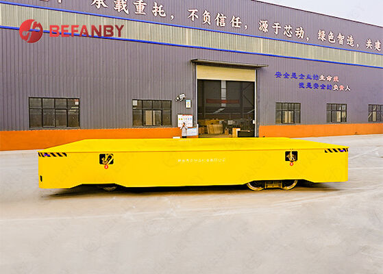 100 Ton Load Capacity Trackless Transfer Cart With PU Wheels and Battery Power for Heavy Material Handling