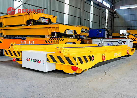 Carrello di trasferimento su rotaia con capacità 10T con trasporto a catena