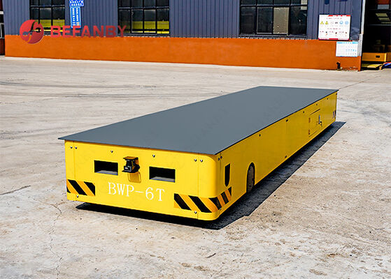 6 Ton Steerable Trackless Transfer Cart For Material Handling