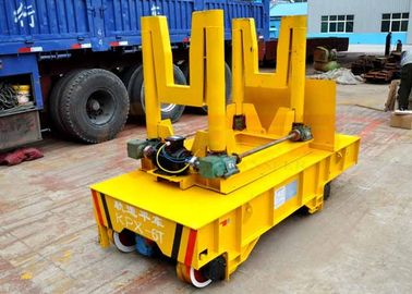 Annealing Furnace Rail Transfer Cart , Battery Powered Motorized Material Handling Equipment Turning Transfer Bogie